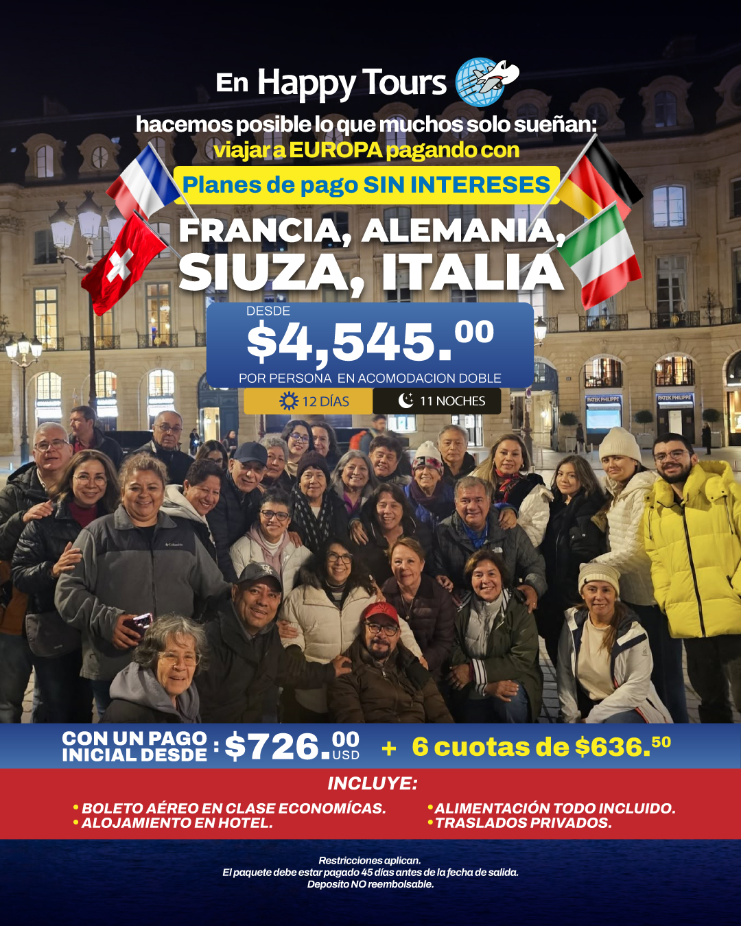 Francia-Alemania-Suiza-Italia